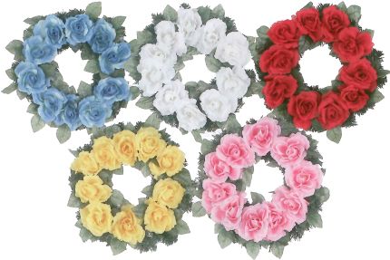 バラ造花装飾（4）バラリース＆ガーランド-webかざり工房-
