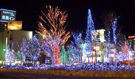 駅前イルミネーション施工例 業務用定番のledライトをご紹介 駅前イルミネーション施工例 業務用定番のledライトをご紹介