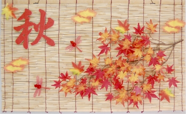 秋の吊下げ飾り 紅葉ハーフ棚 秋ハンガー各種 Webかざり工房